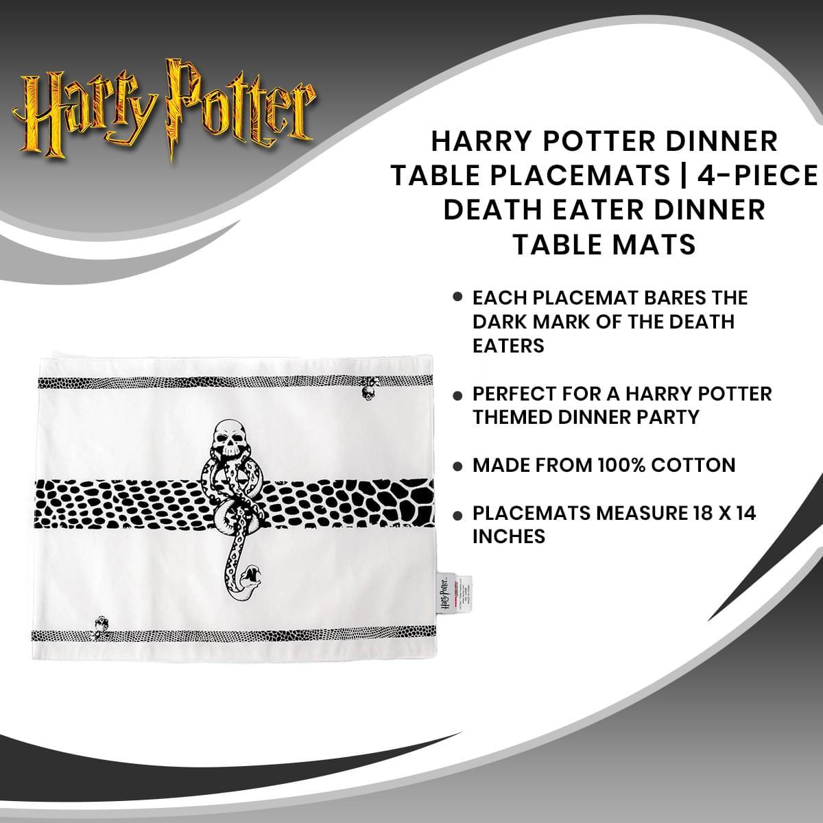 Harry Potter Death Eater 4 Piece Dinner Placemat Set picture