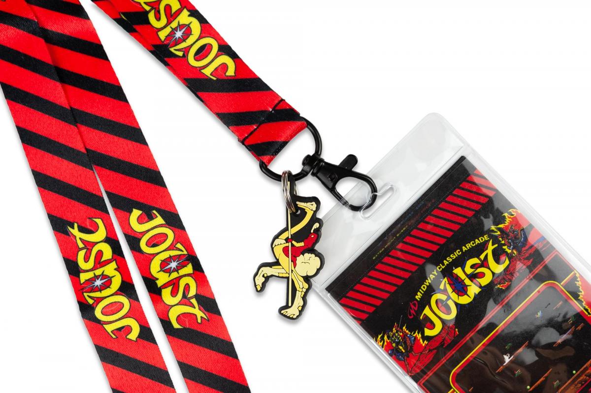 Midway Arcade Games Lanyard w/ ID Holder & Charm - Joust picture