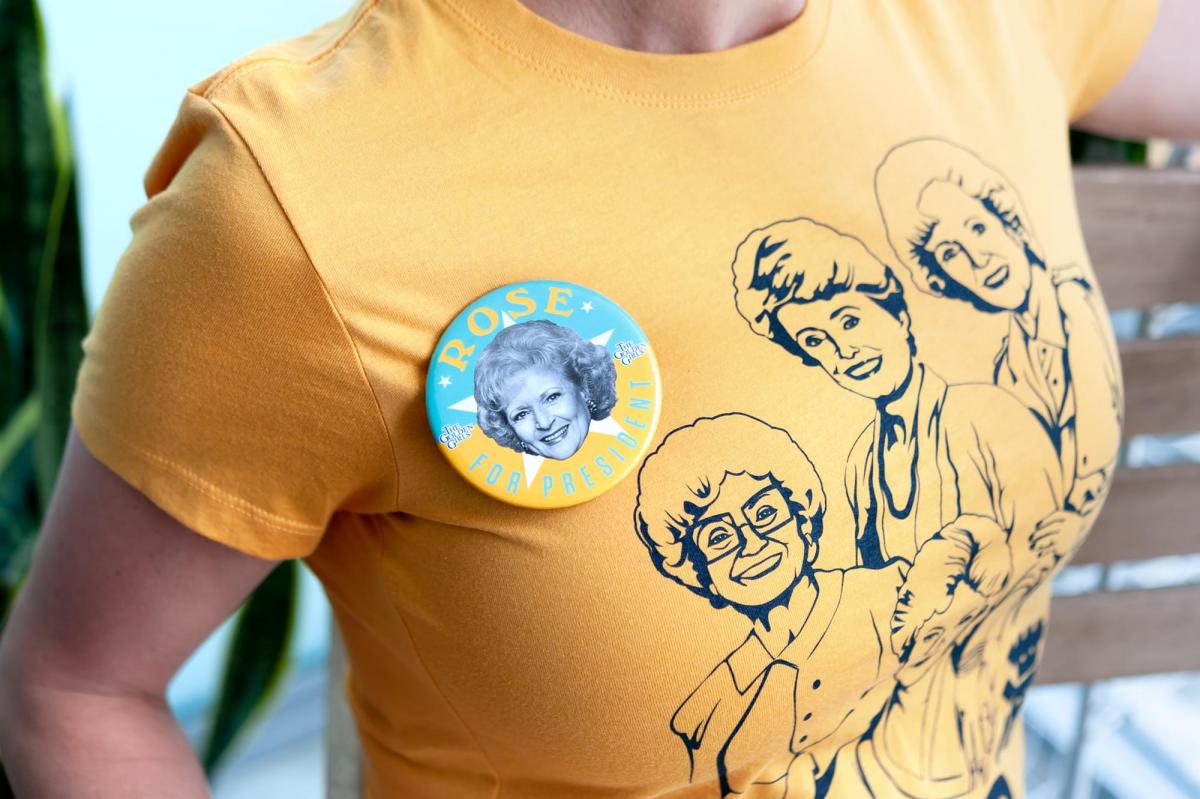 Golden Girls 2020 Rose For President 3 Inch Button Pin picture