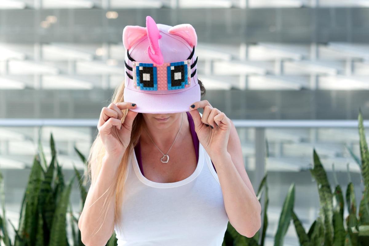 My Little Pony Pinkie Pie Bricky Blocks Snapback Hat picture