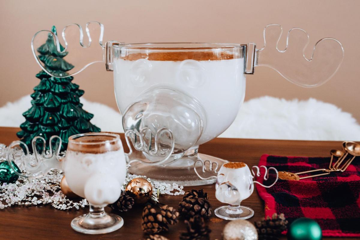 Christmas Vacation Glass Moose Punch Bowl picture