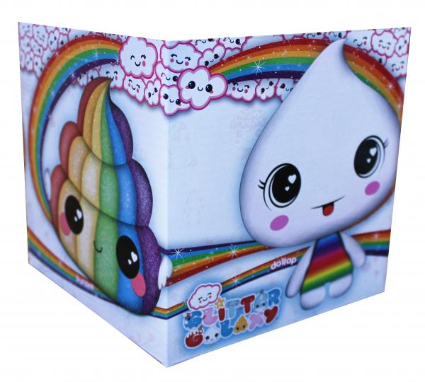 Glitter Galaxy 6 x 6 x 6 Inch Flat Empty Gift Box picture