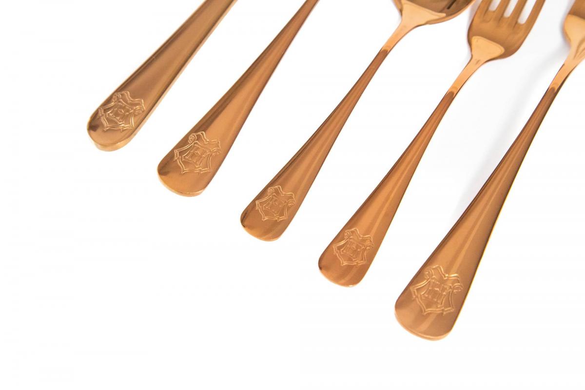 Harry Potter Hogwarts 5 Piece Rose Gold Flatware Cutlery Set picture