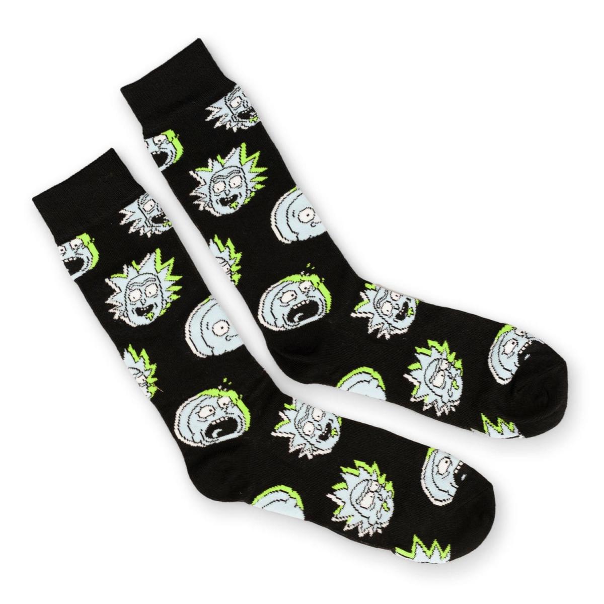 Rick And Morty Black Crew Sock OSFM picture
