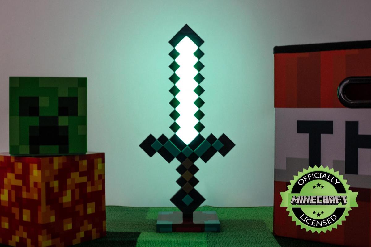 Minecraft Diamond Sword 14 Inch USB Desk Lamp picture