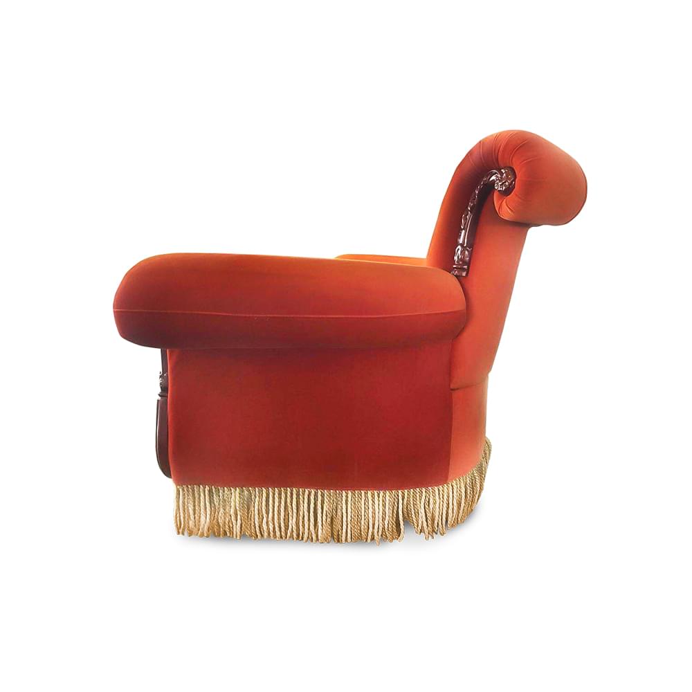 Friends Orange Central Perk 3 Seater Couch picture