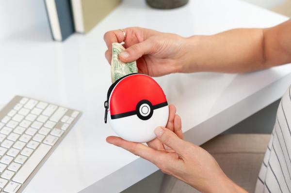 Pokemon Pokeball Silicon Zippered Coin Pouch picture