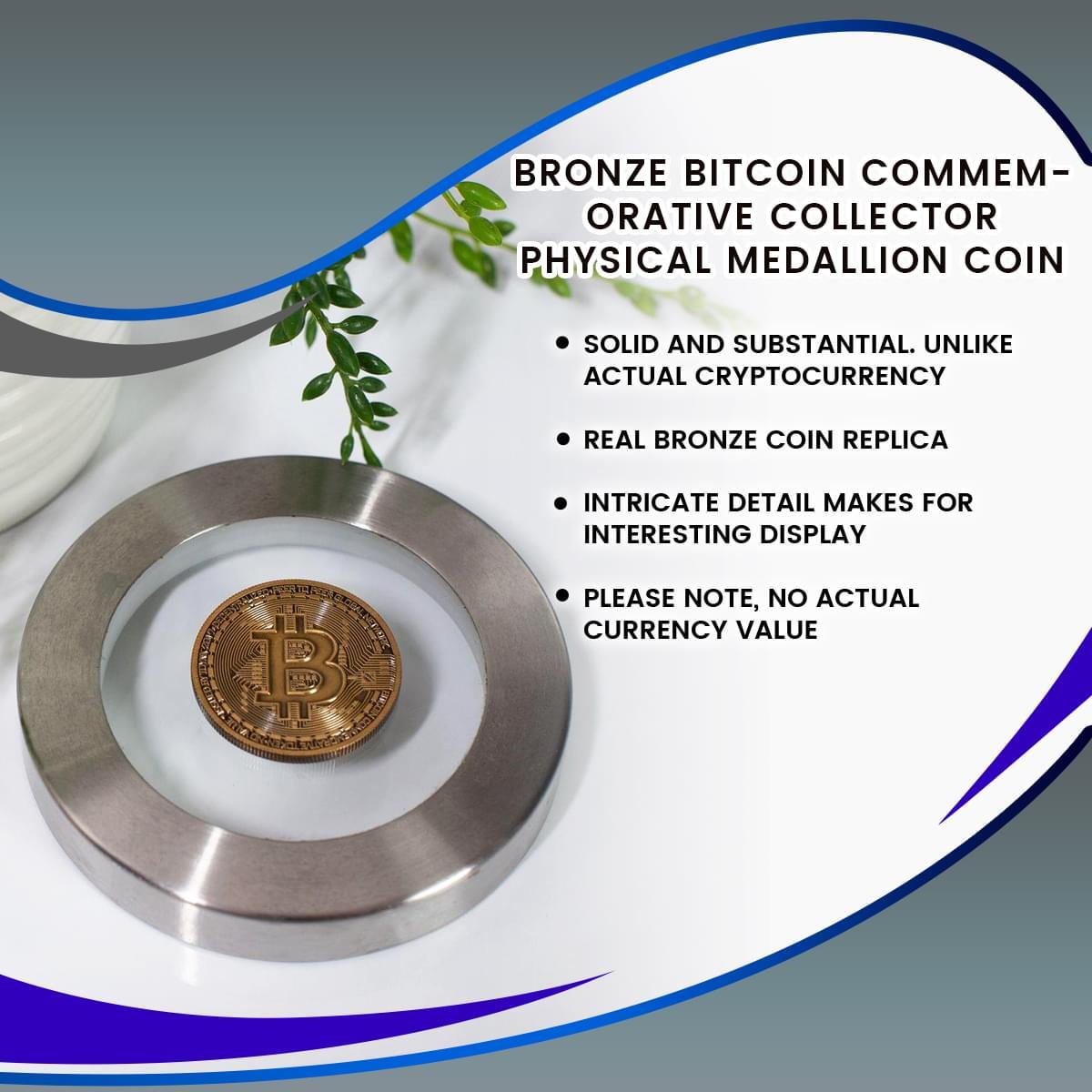 Bitcoin Bronze Plated Commemorative Collector's Coin picture