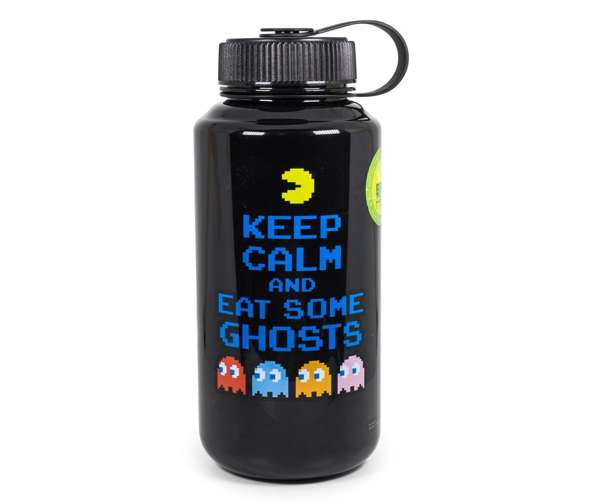 Pac-Man Keep Calm 32 Ounce Plastic Water Bottle picture