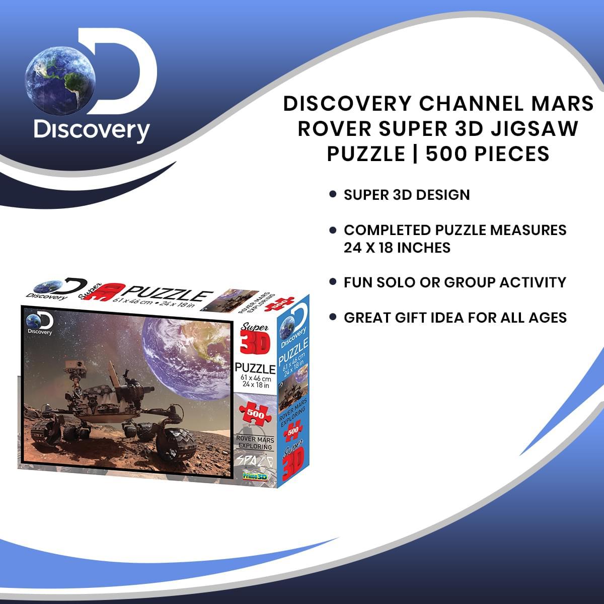 National Geographic Mars Rover 500 Piece 3D Jigsaw Puzzle picture