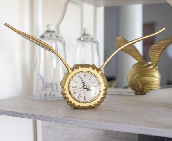Harry Potter 17.5 Inch Golden Snitch Resin Clock picture