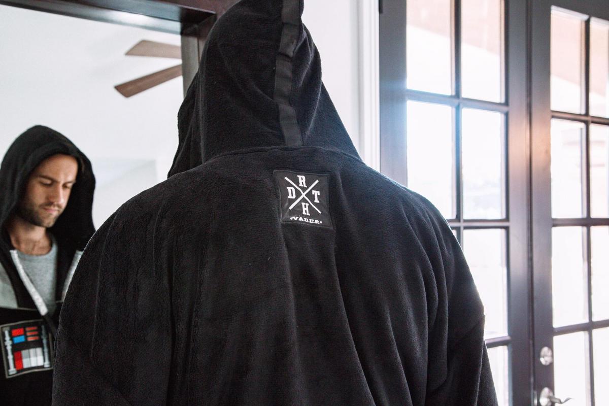 Star Wars Darth Vader Uniform Hooded Bathrobe For Adults | Big And Tall XXL picture