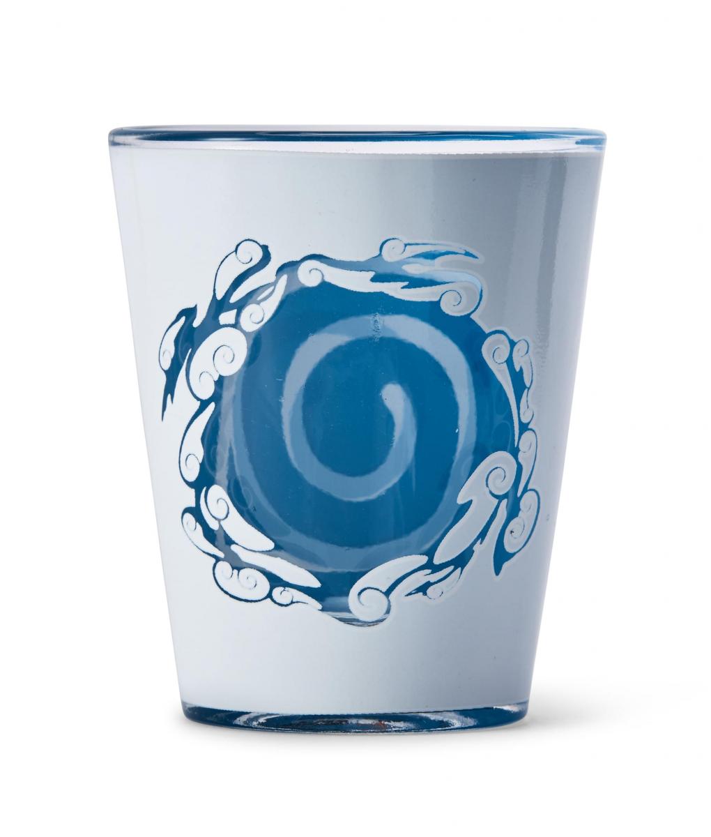 Naruto Shippuden Blue Cloud Spiral 2oz Shot Glass picture