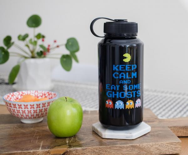 Pac-Man Keep Calm 32 Ounce Plastic Water Bottle picture