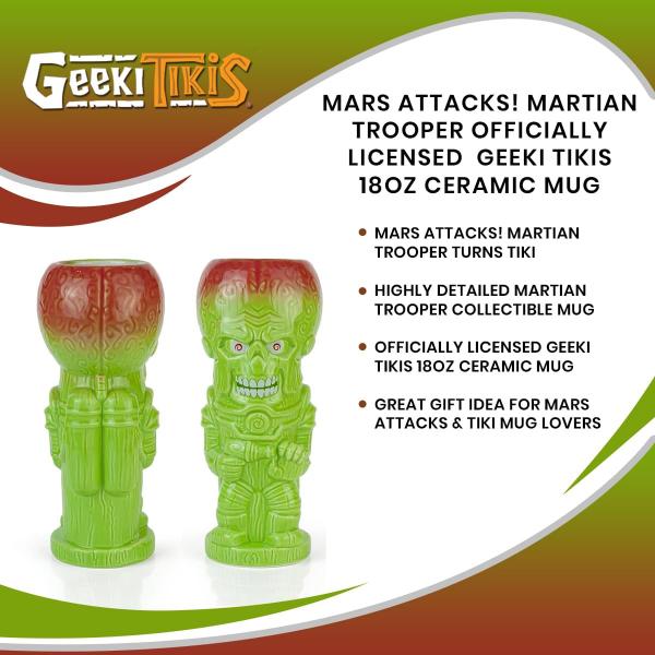 Geeki Tikis Mars Attacks! Martian Trooper Ceramic Mug | Holds 18 Ounces picture