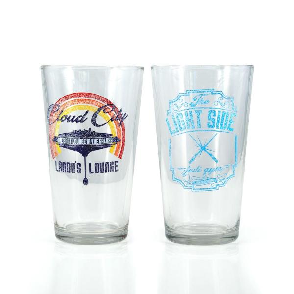 Star Wars Cloud Club & Yoda's Gym Pint Glass Set
