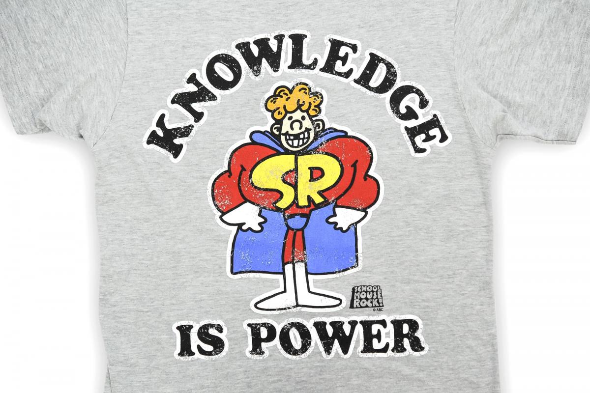 Schoolhouse Rock Knowledge Is Power Adult T-Shirt | XXXL picture