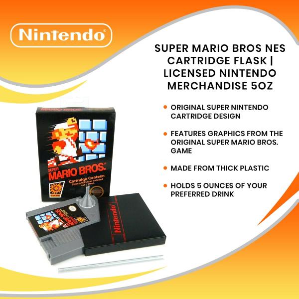 Super Mario Bros. 5 ounce NES Cartridge Flask picture
