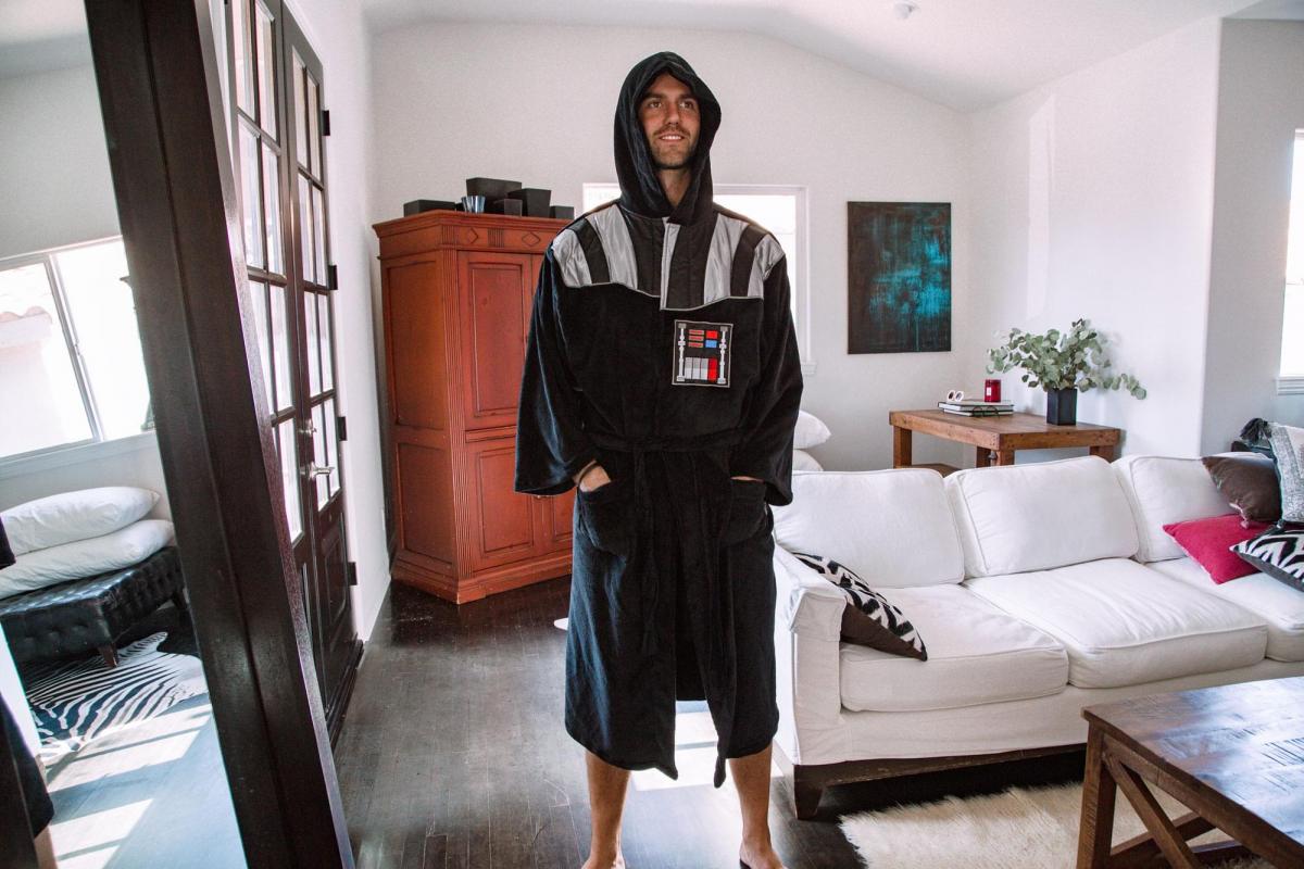 Star Wars Darth Vader Hooded Bathrobe for Men/Women | One Size Fits Most Adults picture