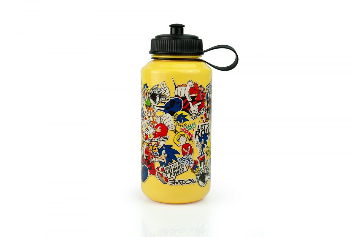Sonic the Hedgehog Sticker Bomb 32oz Plastic Water Bottle picture