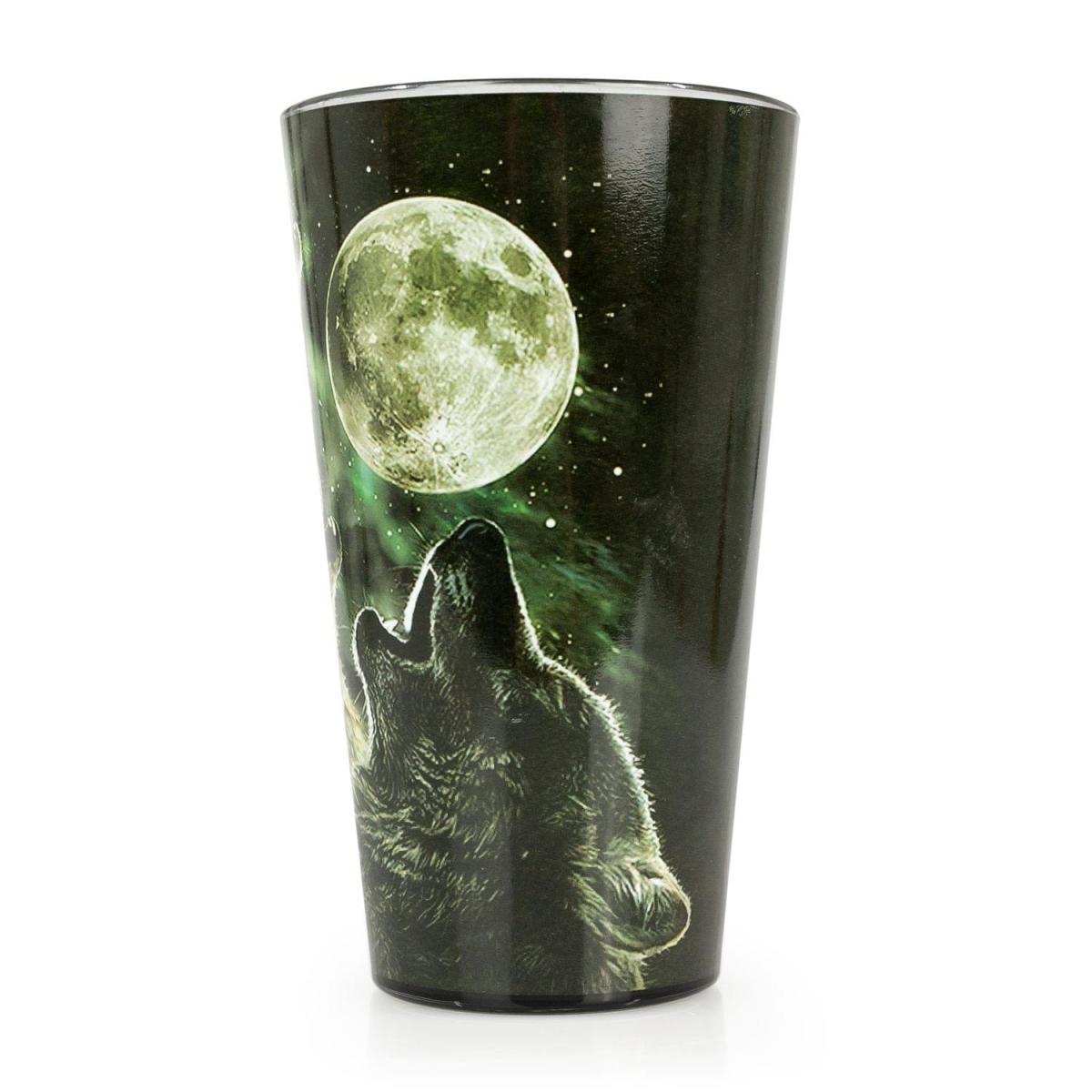 Wolf Pack Howling At The Moon 16oz Pint Glass picture