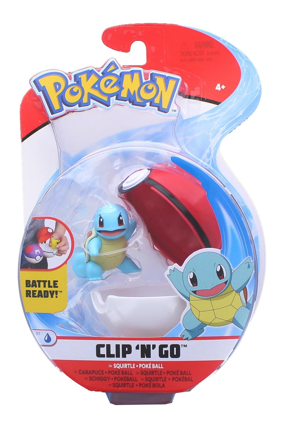 Pokemon Clip N Go Set | 2 Inch Squirtle & Poke Ball picture