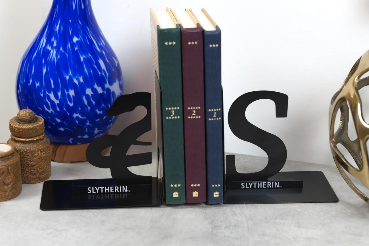 Harry Potter Metal Bookends | House Slytherin Design picture