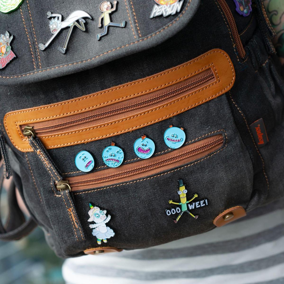 Rick and Morty Meeseeks Exclusive Enamel Pin 4-Pack picture