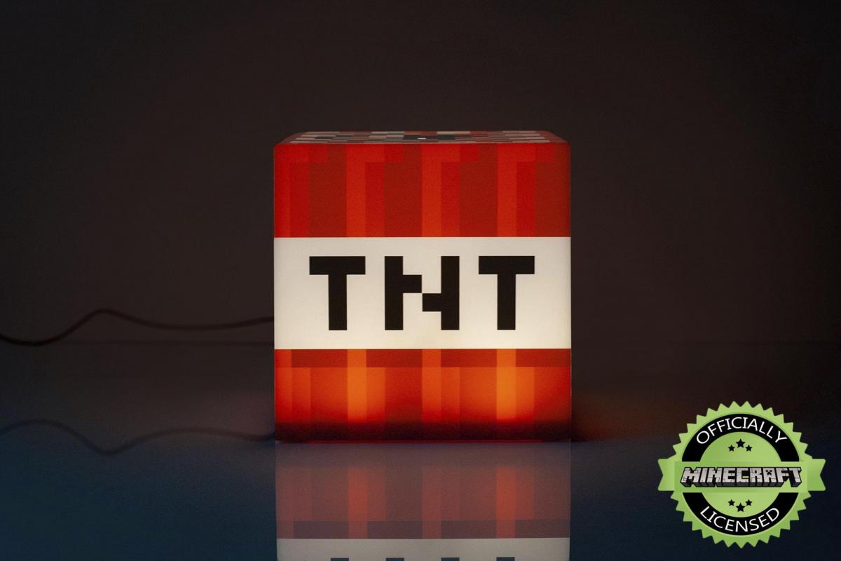 Minecraft TNT Block 6 Inch LED Mood Light Cube picture