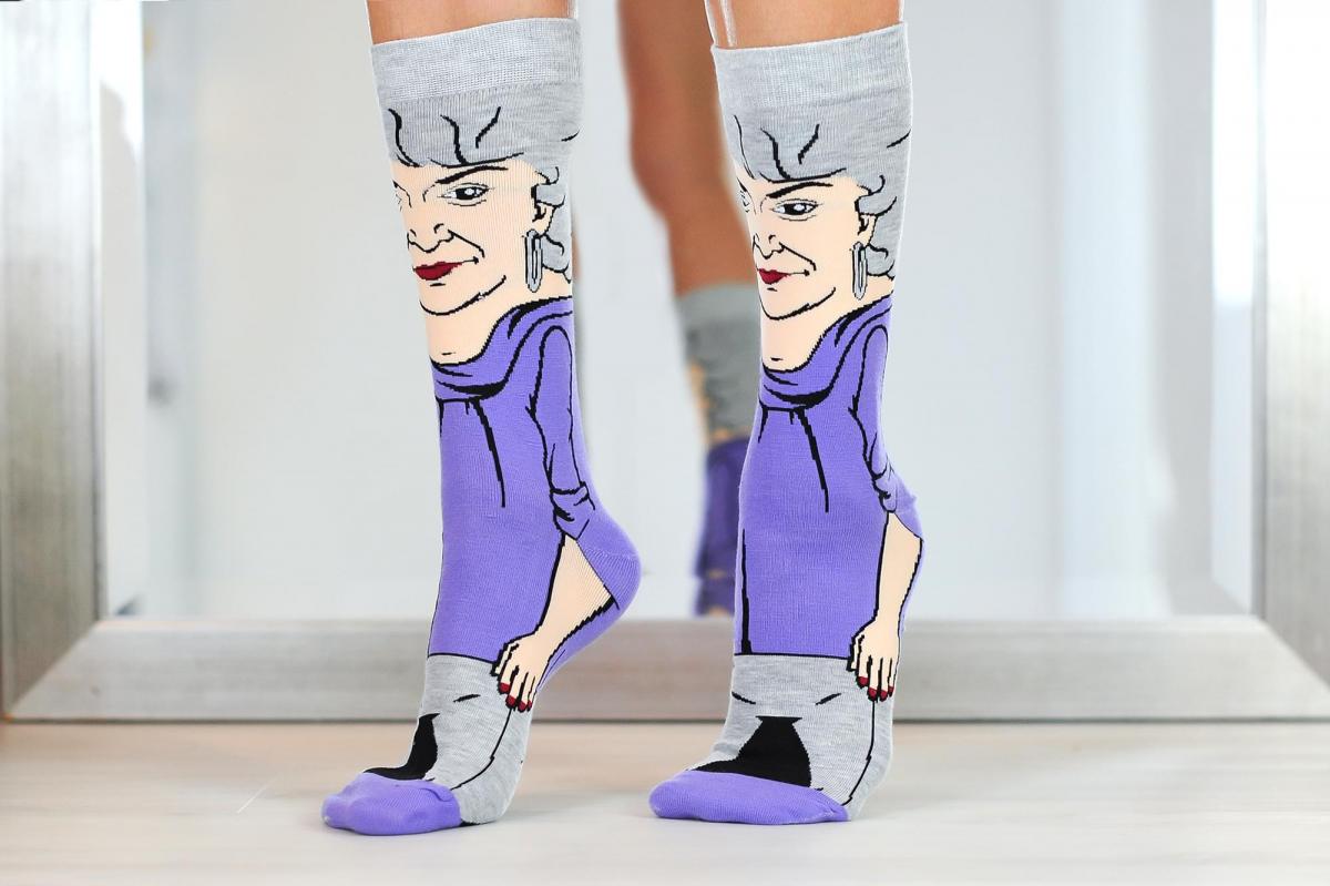 Golden Girls All-Over Graphic Adult Crew Socks | Dorothy picture