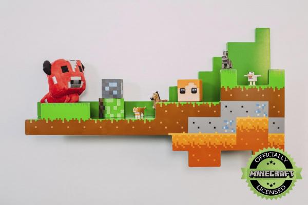 Minecraft Overworld Wall Shelf | 2 Feet Long | Holds 15lbs picture