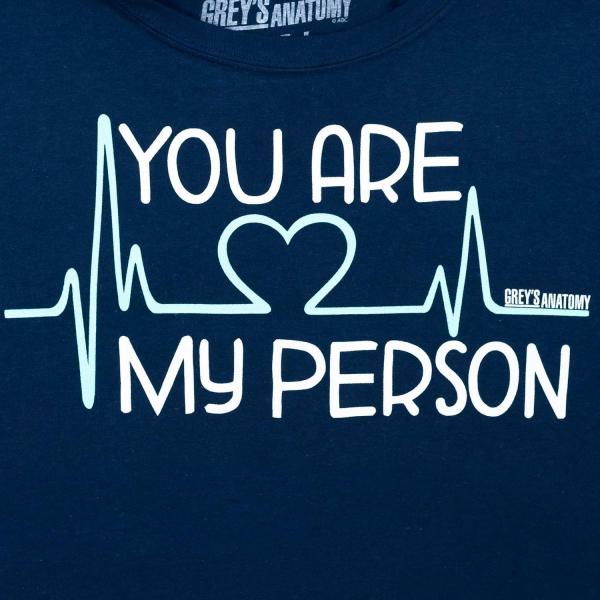 Grey's Anatomy "You Are My Person" Adult Navy T-Shirt - LG picture