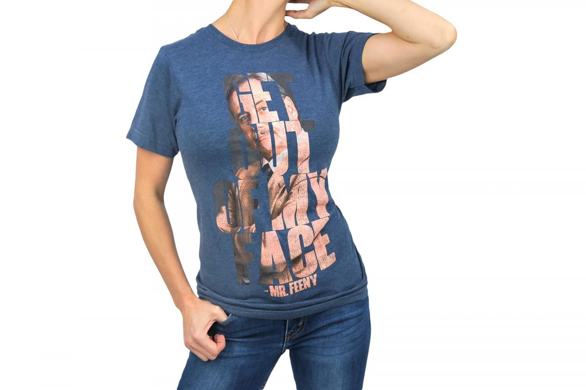 Boy Meets World Get Out Of My Face Adult Blue T-Shirt picture