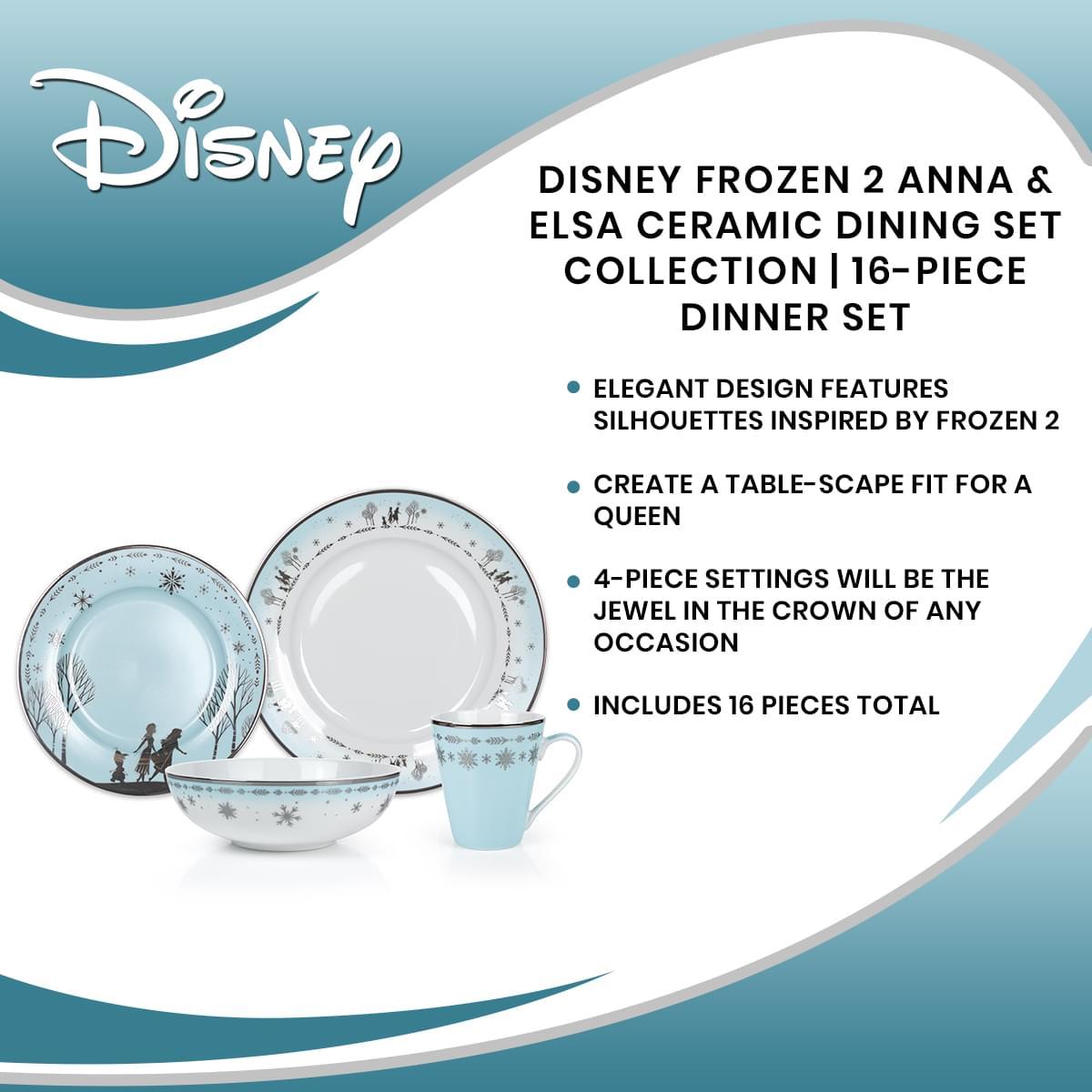 Frozen 2 Themed 16 Piece Ceramic Dinnerware Set picture
