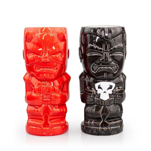 Geeki Tikis Marvel Daredevil & Punisher Ceramic Mugs | Set Of 2 | SDCC Exclusive picture