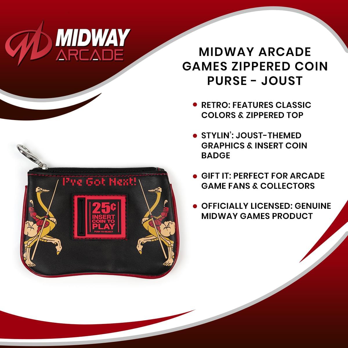 Midway Arcade Games Zippered Coin Purse - Joust picture