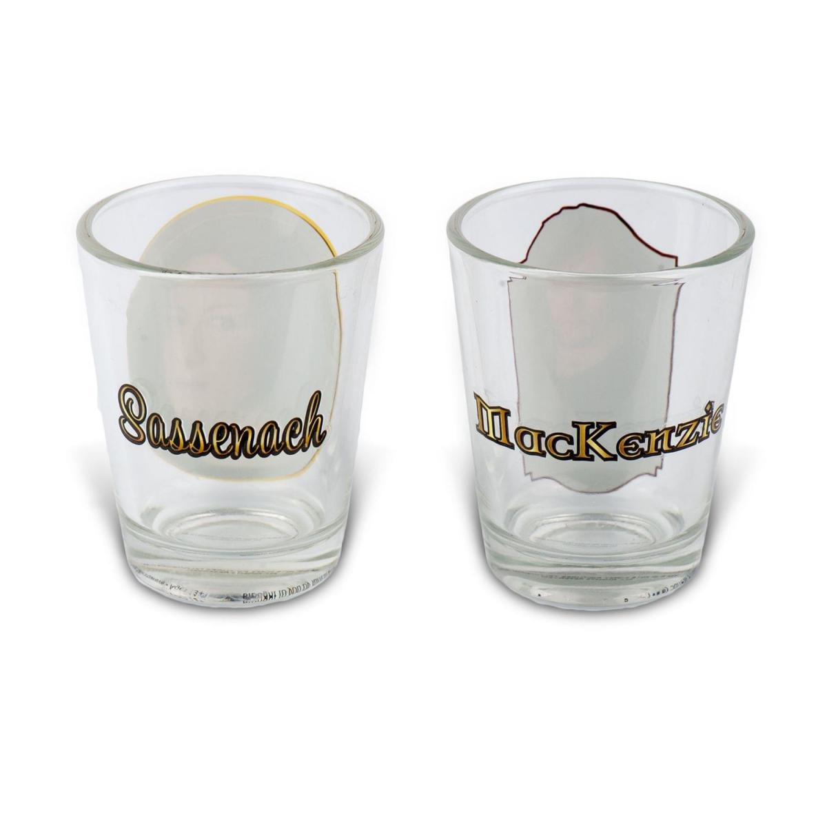 Outlander Jamie and Claire Fraser Shot Glass 2-Pack picture