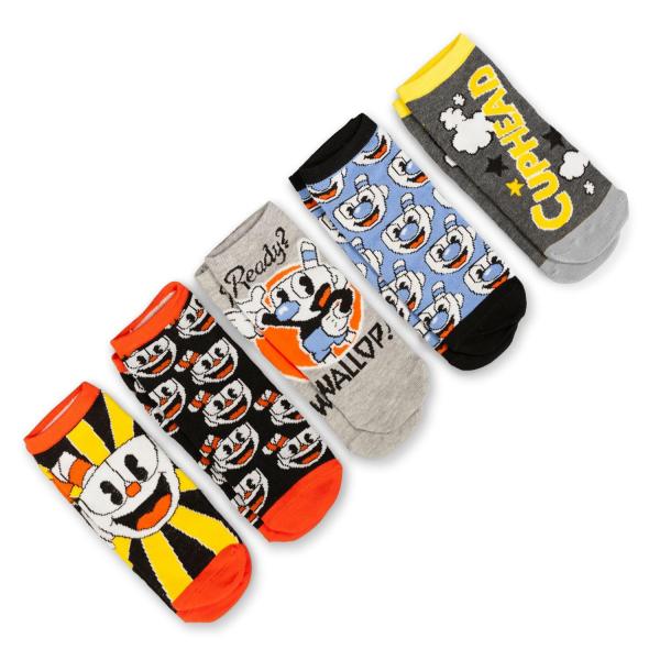 Cuphead Adult Ankle Sock 5-Pack - Cuphead & Mugman Wallop picture