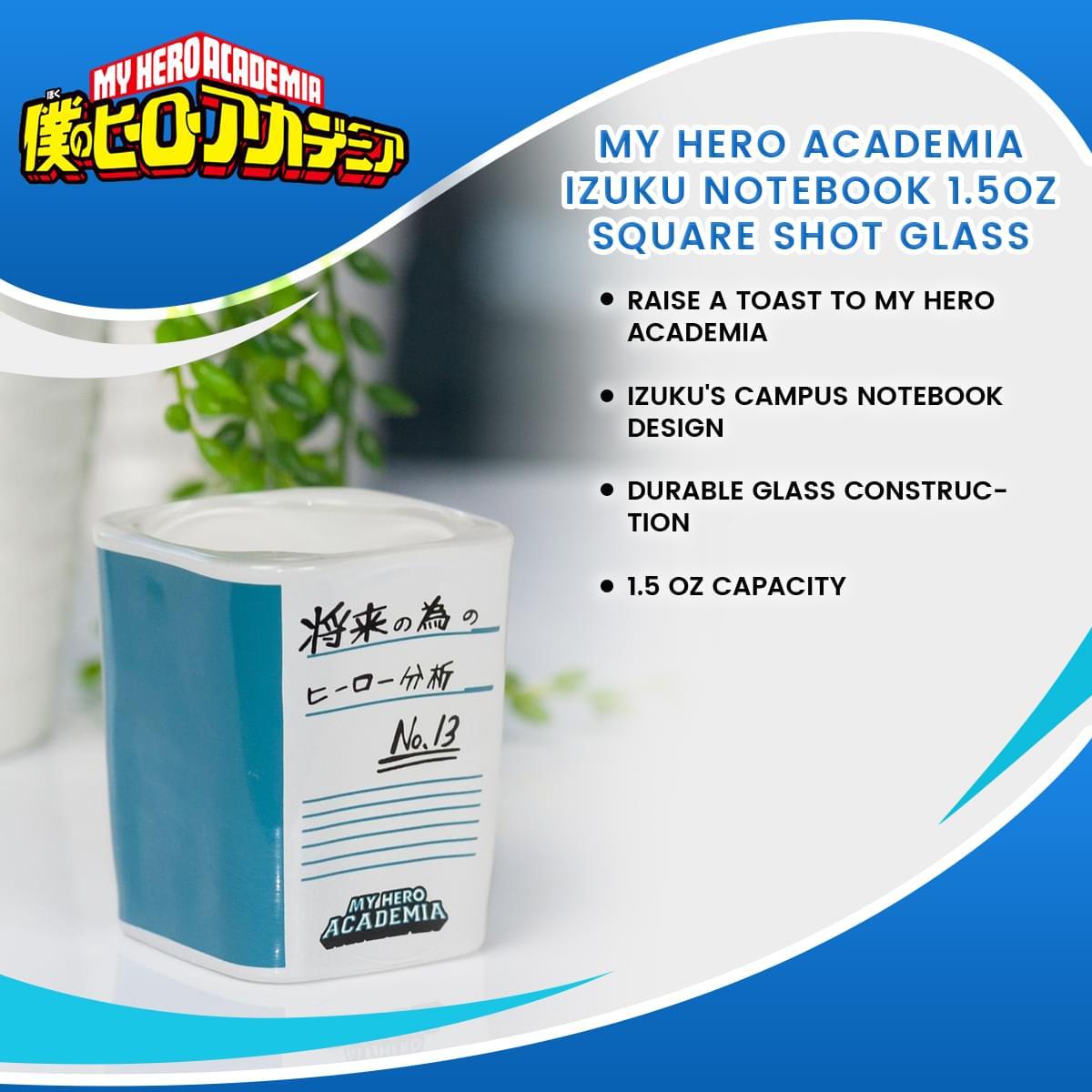 My Hero Academia Izuku Notebook 1.5oz Square Shot Glass picture