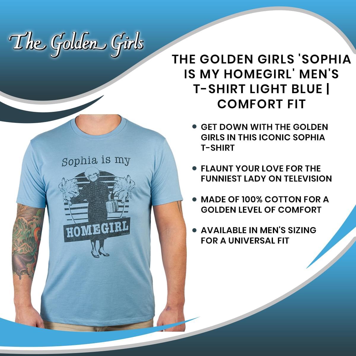 Golden Girls Sophia Homegirl Mens Light Blue T-Shirt | MD picture