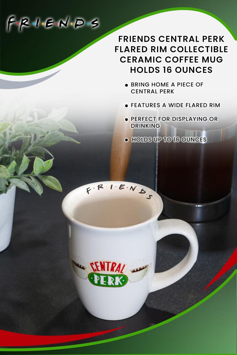 Friends Central Perk Ceramic 16oz White Wide Rim Ceramic Mug picture