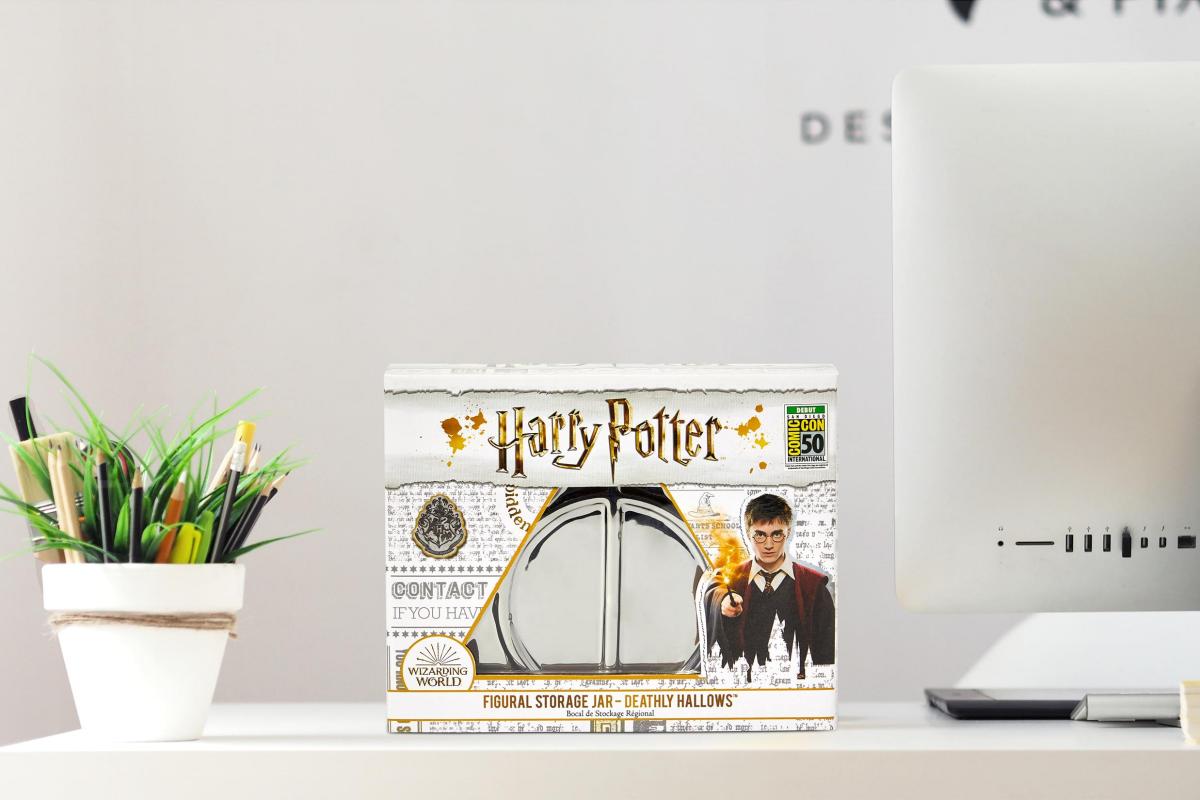 Harry Potter Deathly Hallows Silver Electroplate Storage Jar picture