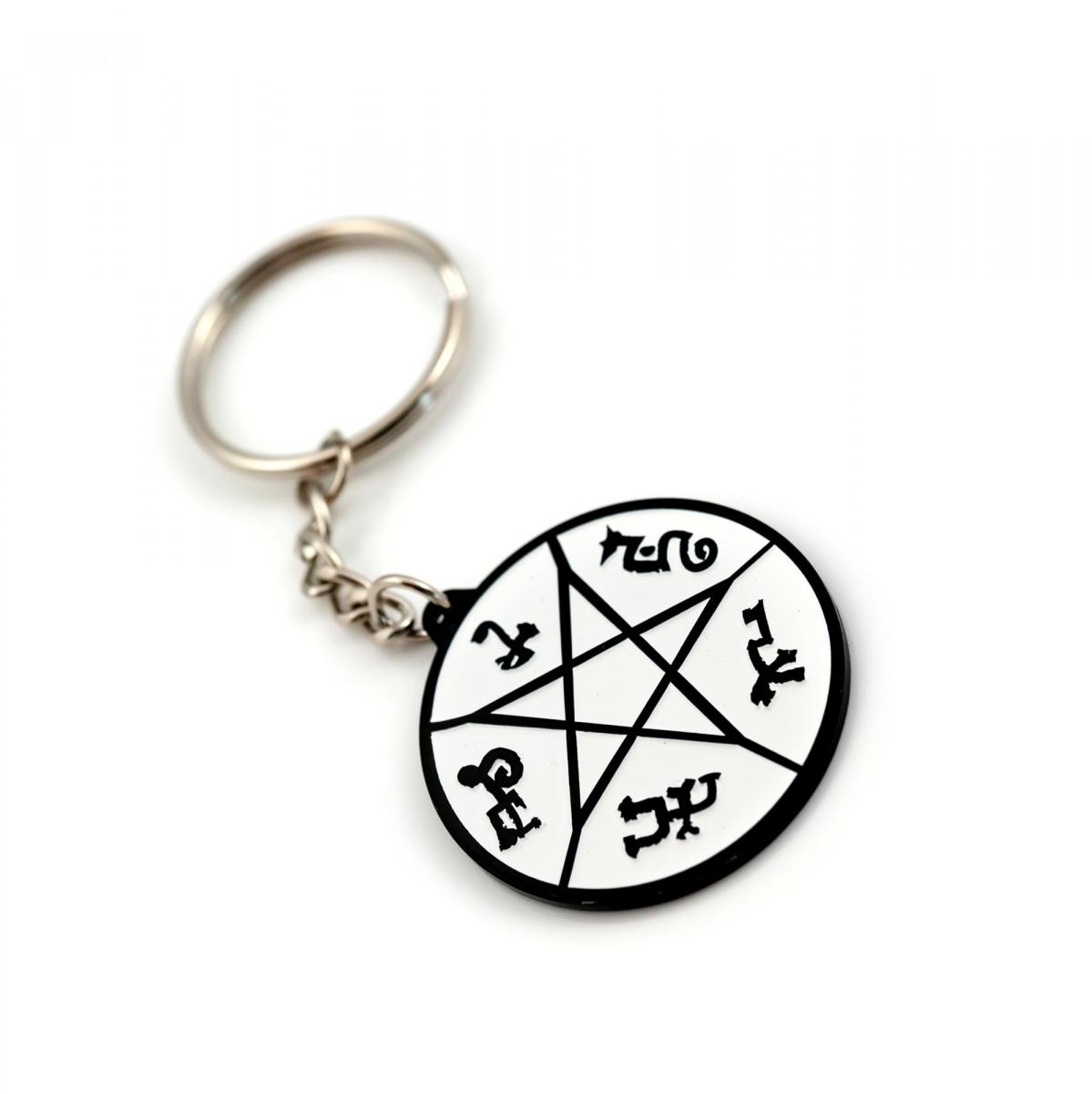 Supernatural Devil's Trap Soft Enamel/Metal Key Chain picture