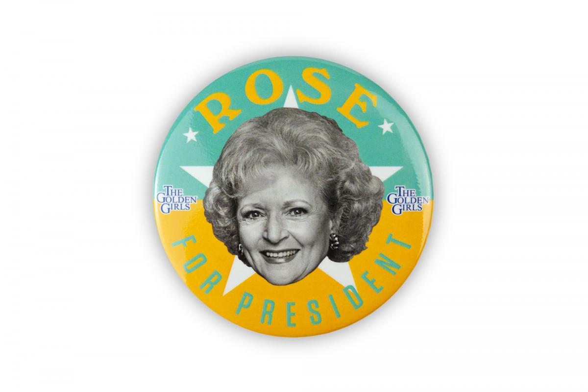 Golden Girls 2020 Rose For President 3 Inch Button Pin picture