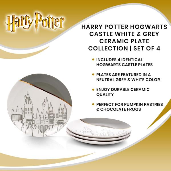 Harry Potter Hogwarts Small Ceramic Plates | Set of 4 picture
