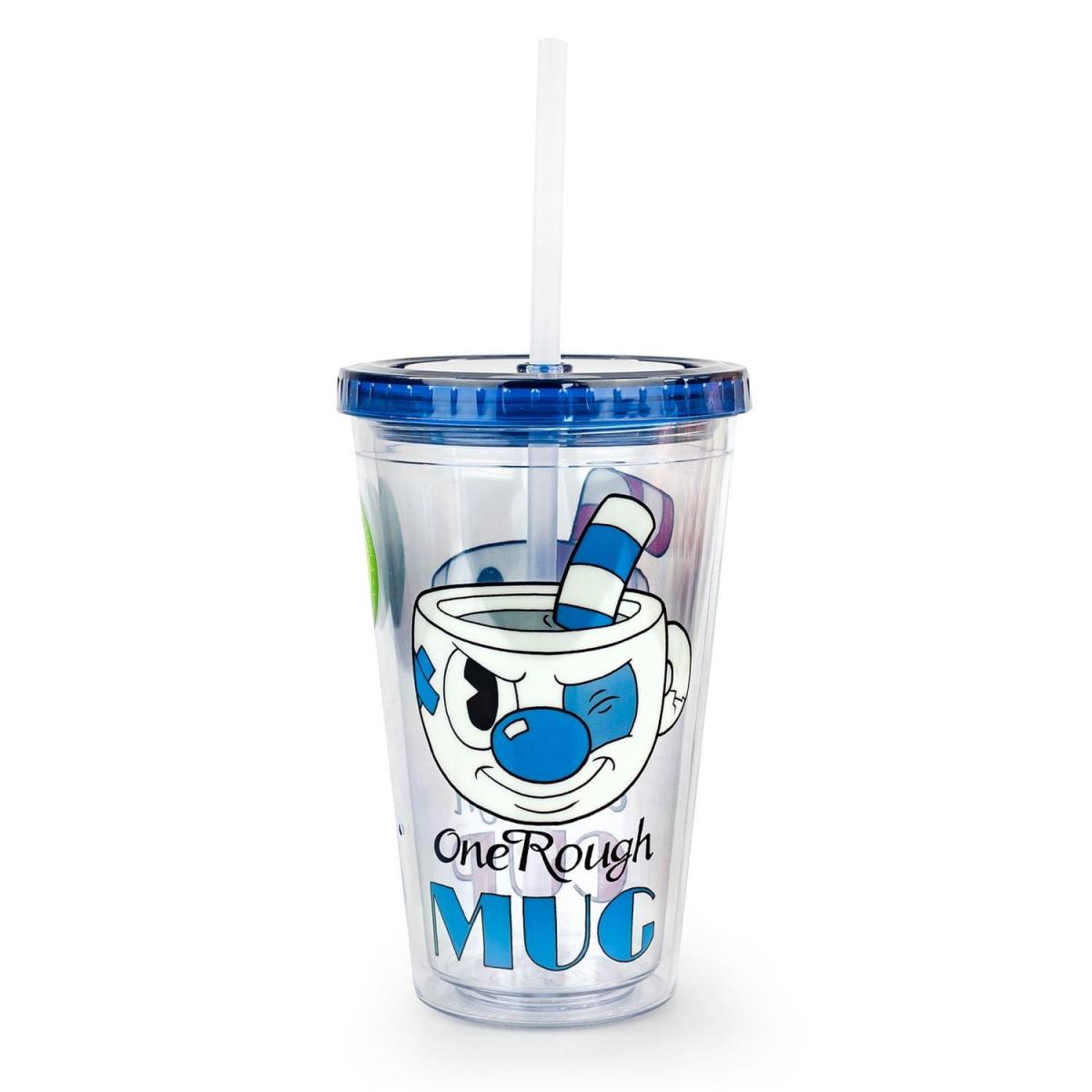 Cuphead One Rough/Tough Cup 16oz Carnival Cup w/ Straw & Lid picture