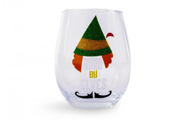Elf Raised By Elves 20oz Stemless Glass