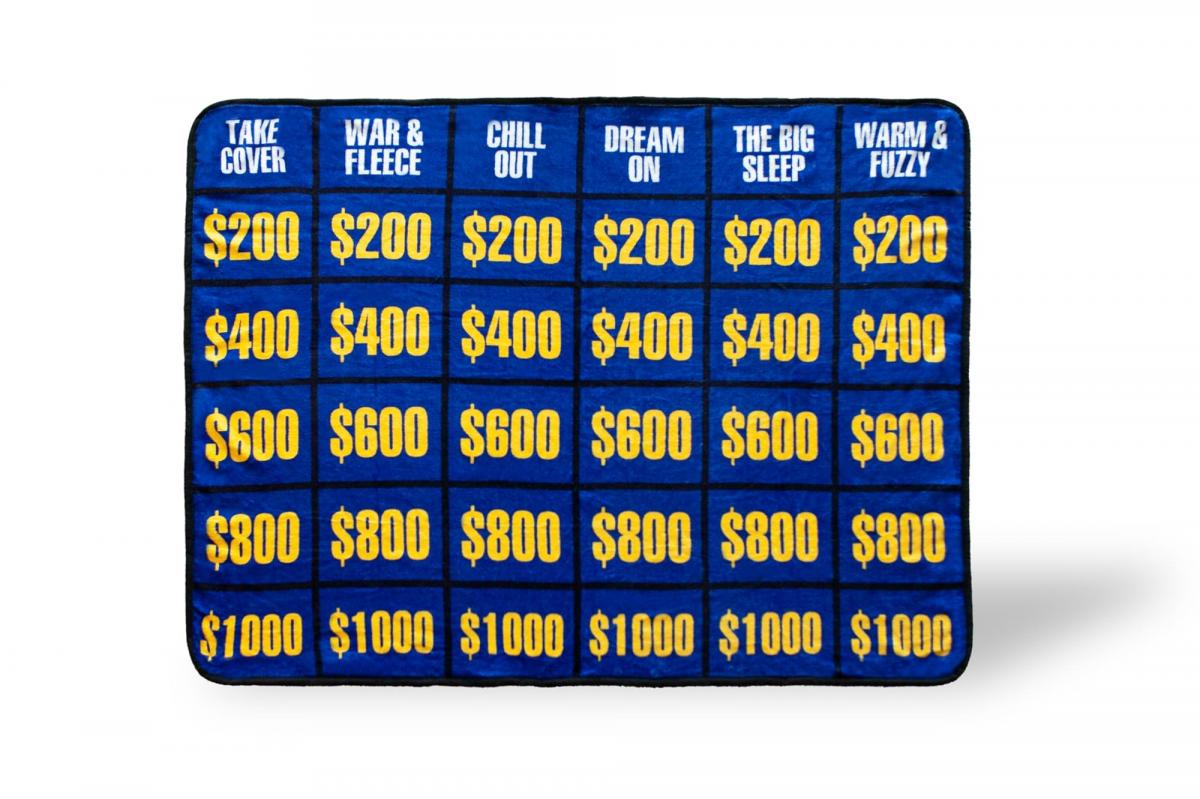 Jeopardy Game Board 45x60 Inch Fleece Throw Blanket picture