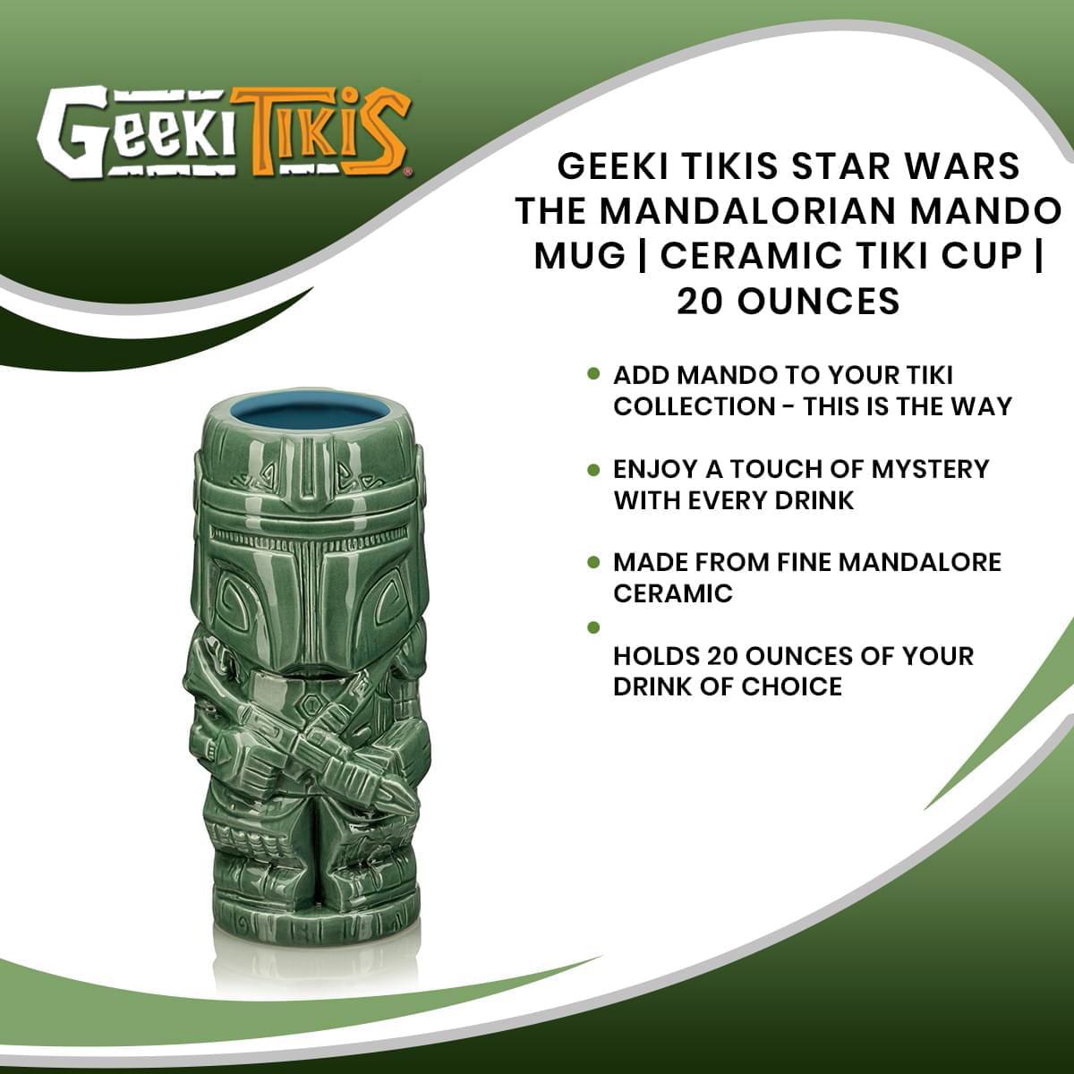 Star Wars The Mandalorian 20oz Ceramic Geeki Tiki Mug | Mando picture
