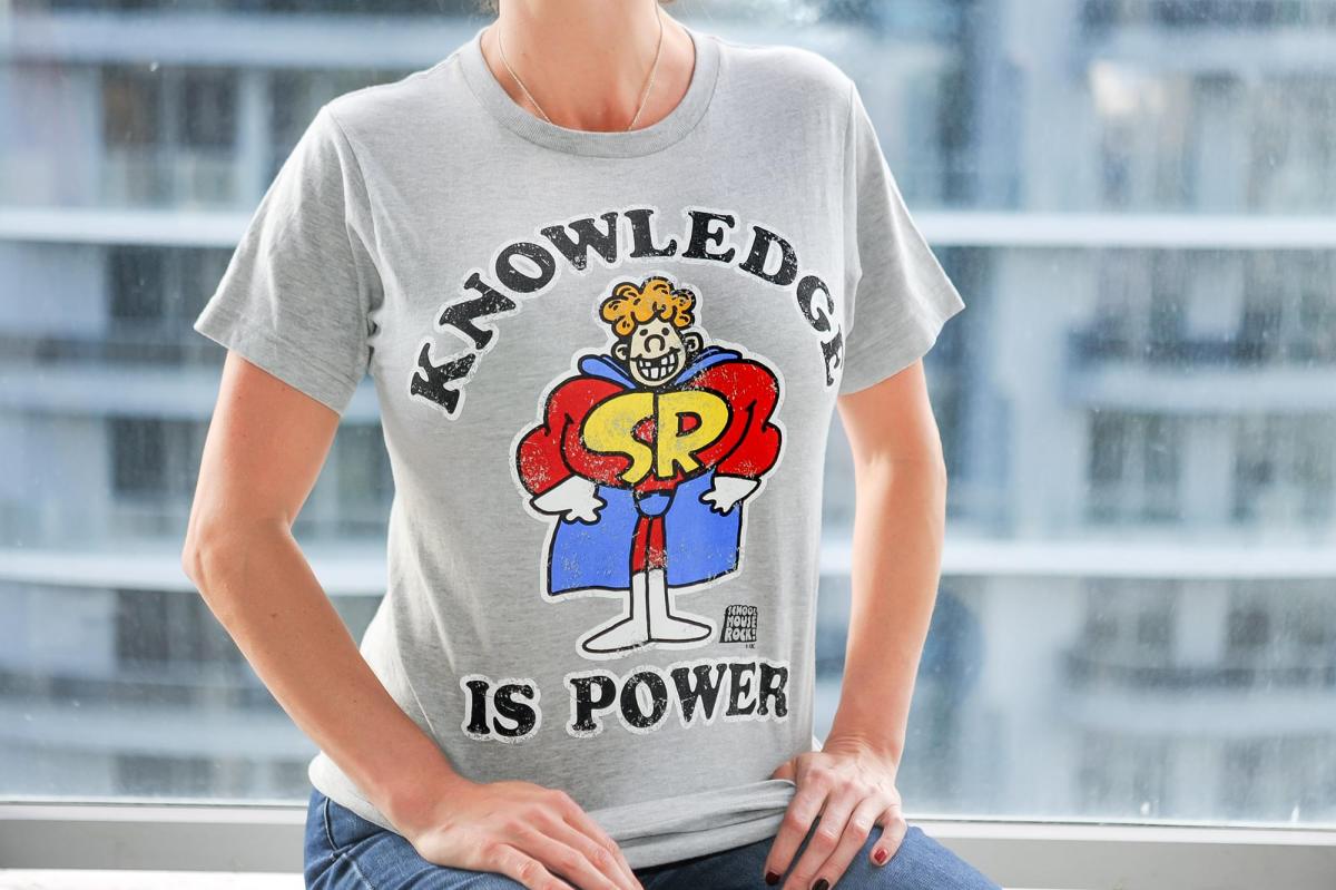 Schoolhouse Rock Knowledge Is Power Adult T-Shirt | LG picture